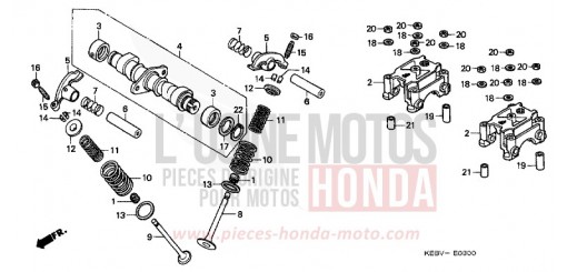 ARBRE A CAMES/SOUPAPE CA125W de 1998